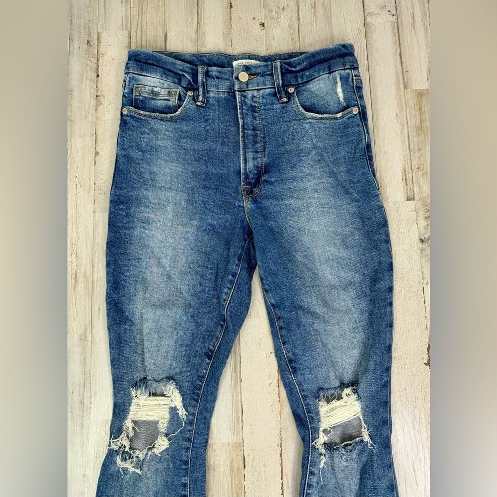 Good American Jeans Good Leg Dark Wash Blue Stretch Skinny Womens Size 6/28 - Picture 2 of 12